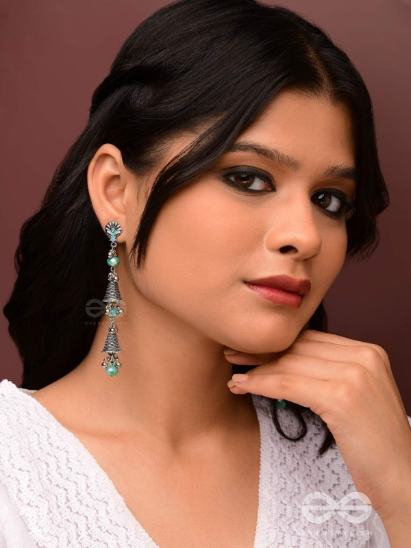 The Marine Carillons - Enamelled Oxidised Earrings