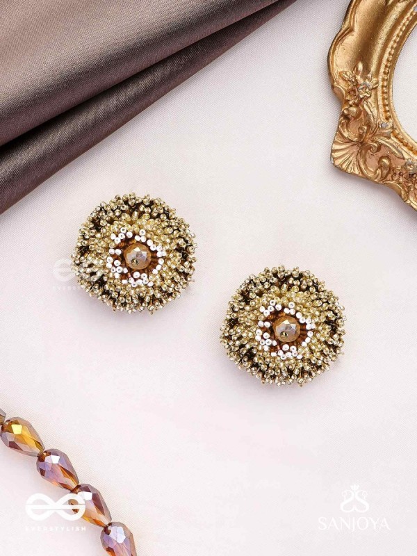 Deepvat - The Brilliant Lights - Beaded Hand Embroidered Stud Earrings
