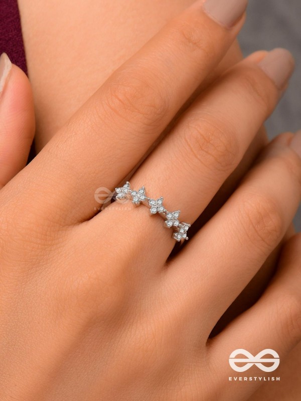 The Sacred Crown - Silver Cubic Zirconia Ring (Adjustable)