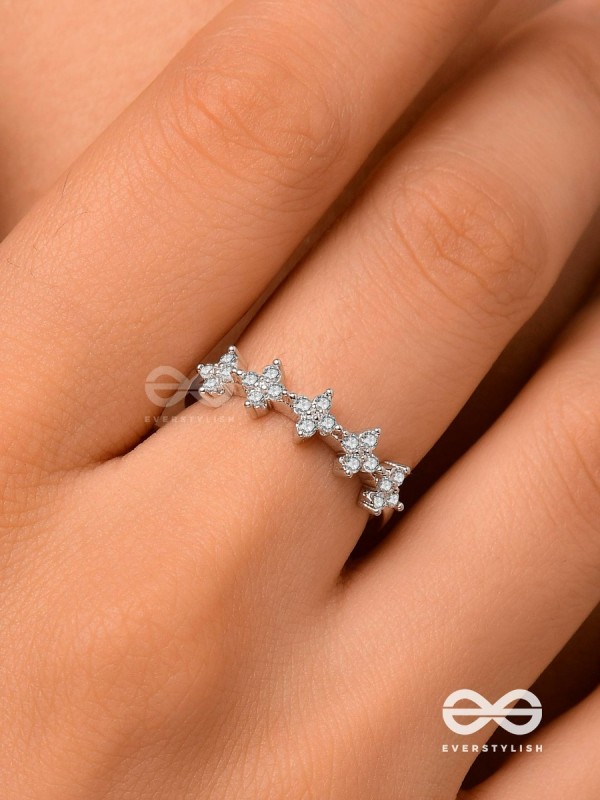 The Sacred Crown - Silver Cubic Zirconia Ring (Adjustable)