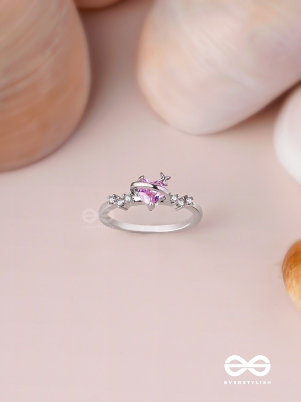 The Celestial Affection - Silver Cubic Zirconia Ring