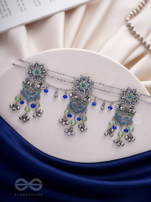 The Trinity Tales - Enamelled Oxidised Neckpiece