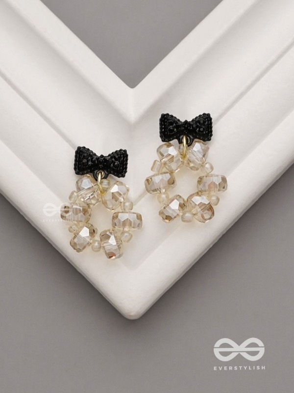 Bow Brilliance- Sparkling Bow Earrings