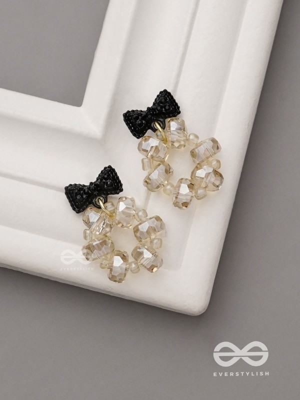 Bow Brilliance- Sparkling Bow Earrings