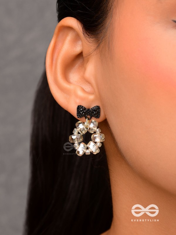 Bow Brilliance- Sparkling Bow Earrings