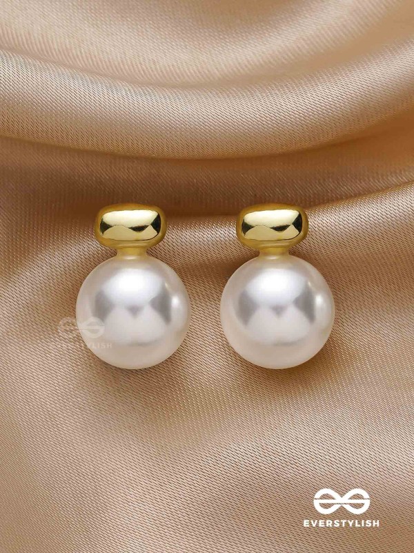 Lustrous Pearls- Subtle Stud Earrings