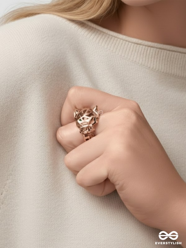 HEAR ME ROAR - 18K GOLD PLATED ANTI-TARNISH LEOPARD RING