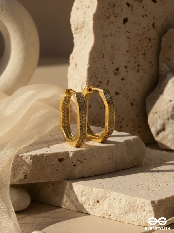 DAZZLE ME – 18K GOLD PLATED ANTI-TARNISH EARRINGS WITH CUBIC ZIRCONIA STONES