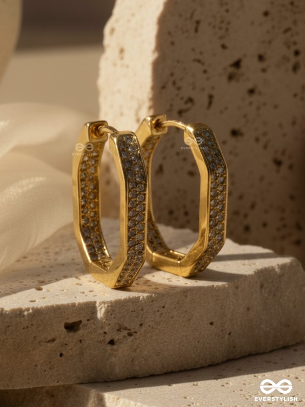 DAZZLE ME – 18K GOLD PLATED ANTI-TARNISH EARRINGS WITH CUBIC ZIRCONIA STONES