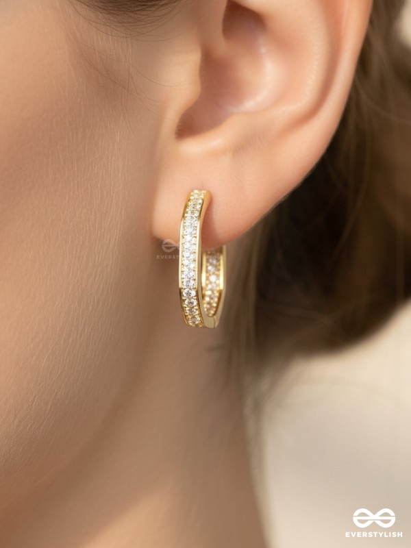 DAZZLE ME – 18K GOLD PLATED ANTI-TARNISH EARRINGS WITH CUBIC ZIRCONIA STONES