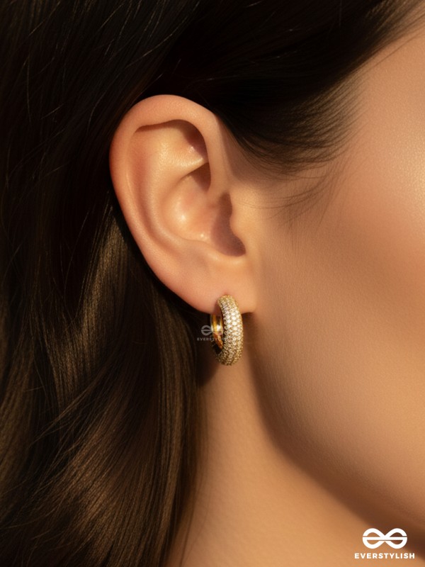 SPHERICAL MIRACLE - 18K GOLD PLATED ANTI-TARNISH LUXURY EARRINGS INLAID WITH CUBIC ZICRONIA STONES