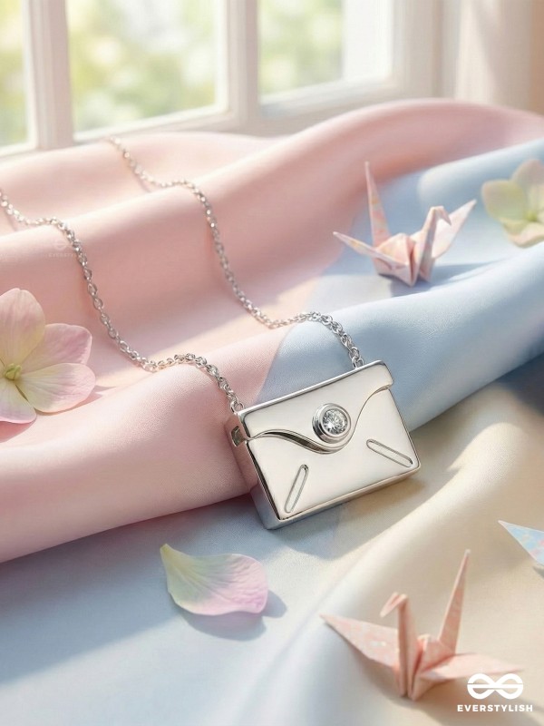 LOCKET OF LOVE - LETTER SHAPED ANTI-TARNISH SILVER PLATED PENDANT WITH ENGRAVING 