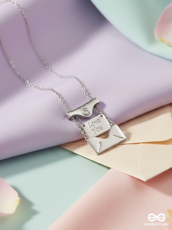 LOCKET OF LOVE - LETTER SHAPED ANTI-TARNISH SILVER PLATED PENDANT WITH ENGRAVING 