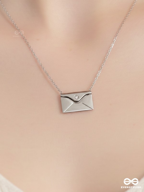 LOCKET OF LOVE - LETTER SHAPED ANTI-TARNISH SILVER PLATED PENDANT WITH ENGRAVING 
