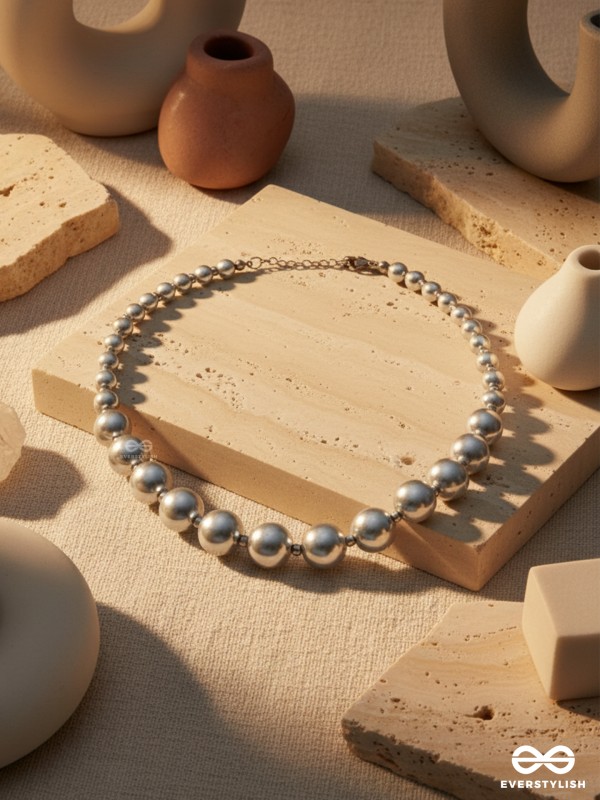 POLISHED ZENITH -  REFINED LUXURY METALLIC BEAD NECKPIECE