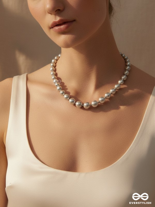 POLISHED ZENITH -  REFINED LUXURY METALLIC BEAD NECKPIECE