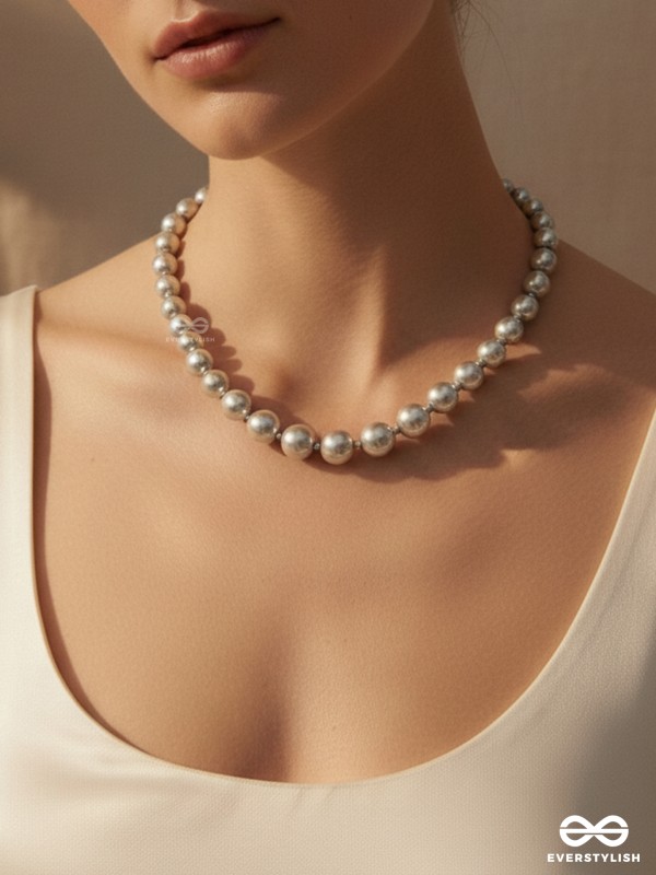 POLISHED ZENITH -  REFINED LUXURY METALLIC BEAD NECKPIECE