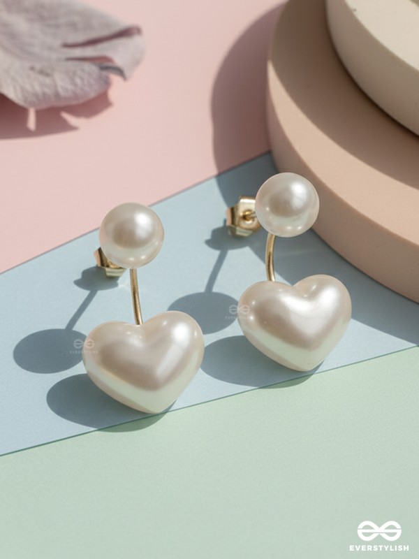 Heart's Whisper- Charming pearl ear Jacket