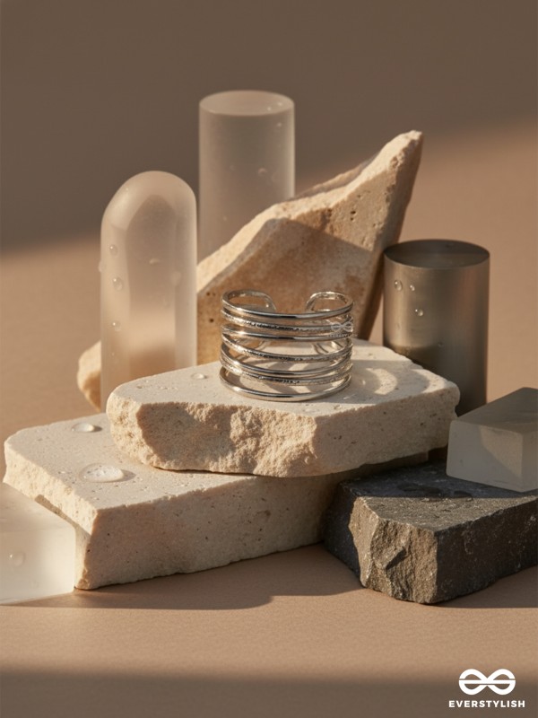 REALM OF INFINITY - STAINLESS STEEL SILVER PLATED HYPOALLERGENIC AND ANTI-TARNISH RING