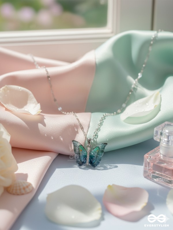 Ethereal Wings - Crystal Butterfly Necklace