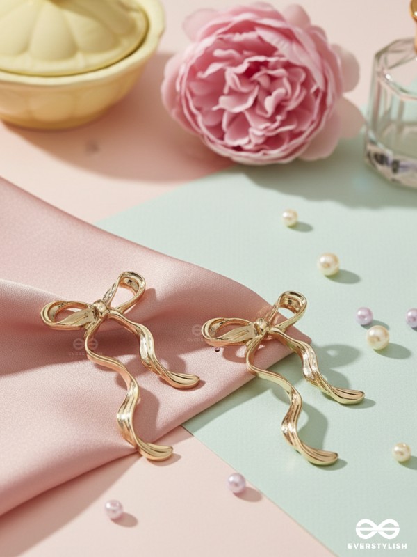 WISP KNOT- SOFT AND CURVY BOW INSPIRED EARRINGS
