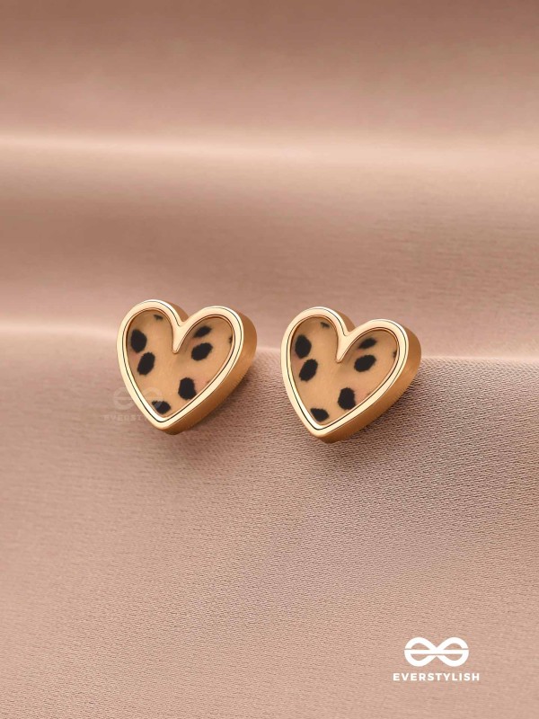 JUNGLE ROMANCE - STYLISH LEOPARD PRINT STUDS