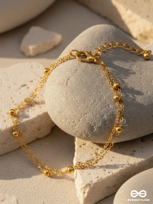 GOLDEN WHISPERS- MINIMALIST MULTI-LAYER GOLD CHAIN BRACELET