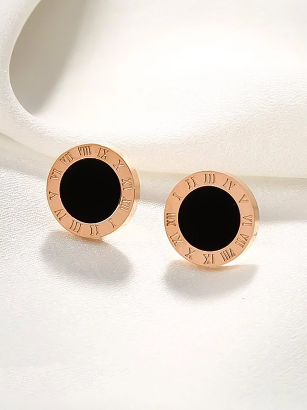 NOIR TIMEPIECE- TIMELESS BLACK AND GOLD STUDS