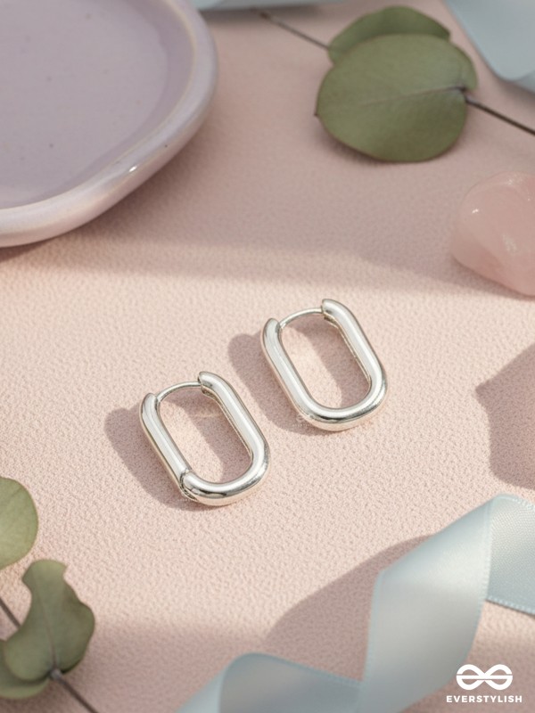 GLINT HOOPS-  MINIMALISTIC SILVER HOOPS
