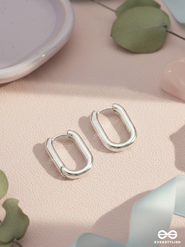 GLINT HOOPS-  MINIMALISTIC SILVER HOOPS