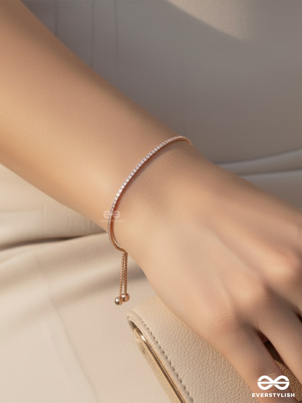 AURA LUXE - ROSE GOLD TENNIS BRACELET 