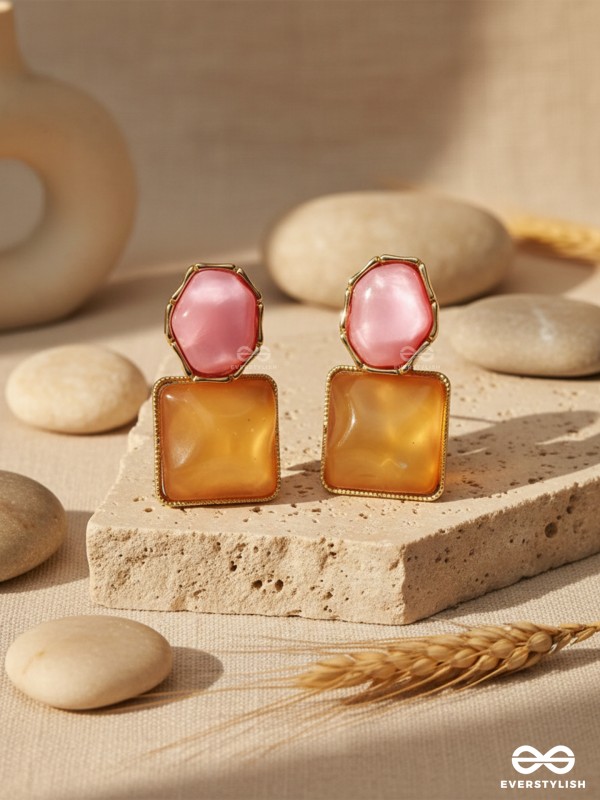  SUNSET POP-  MODERN GEOMETRIC DROPS IN WARM HUES