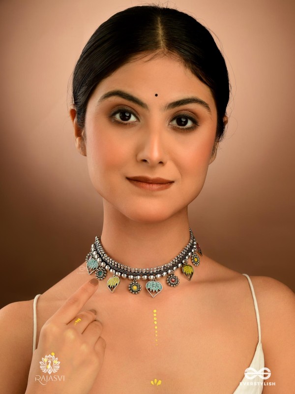 HEARTFOLK CHARM - TRIBAL OXIDISED CHOKER