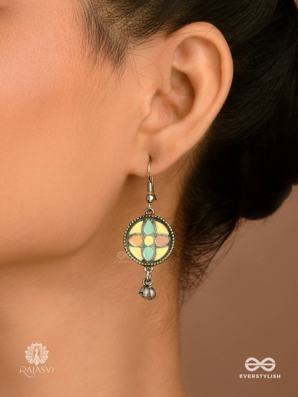 BLOSSOM WHIRL - OXIDISED FLORAL EARRING