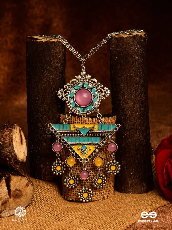 BOHOTARANG - MUSE IN METAL ENAMELING NECKLACE