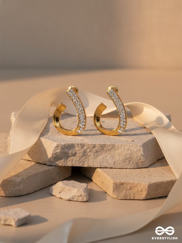 SHEEN BEND-SOFT CURVED GOLD HOOPS
