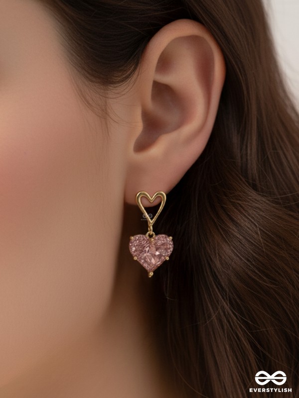 HEARTLET – DAINTY PINK GEM HEART DROPS