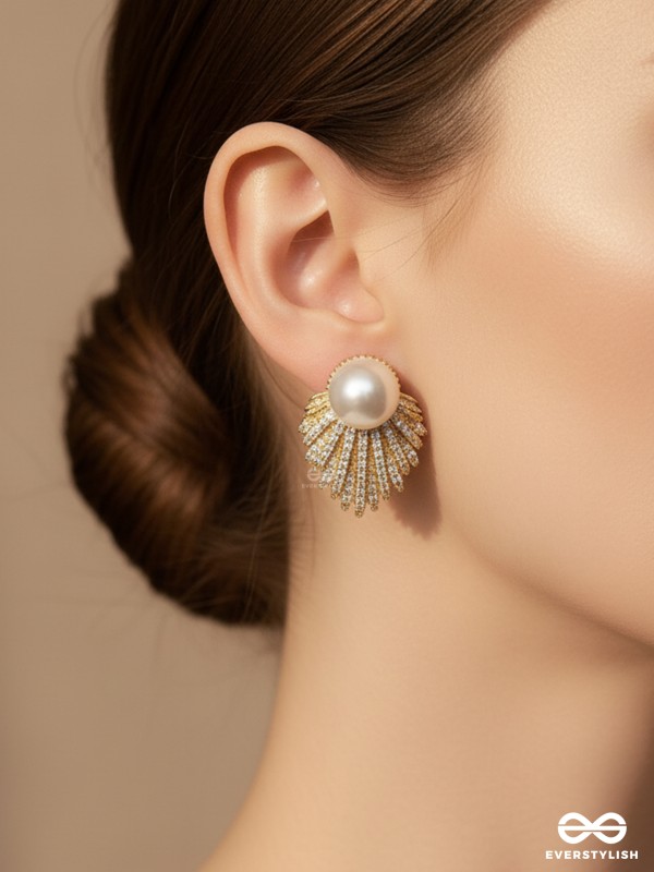 SERENE LEAF – CLASSIC PEARL TOPS WITH GOLDEN LEAF MOTIF