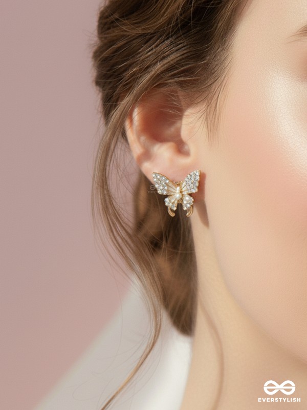 STARDUST WINGS – CRYSTAL BUTTERFLY STUD WITH A LUXE TOUCH