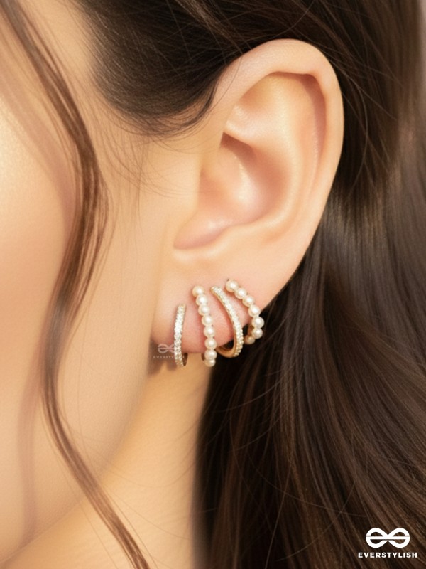 PEARL MATRIX – GEOMETRIC MULTI-ROW EAR CUFF
