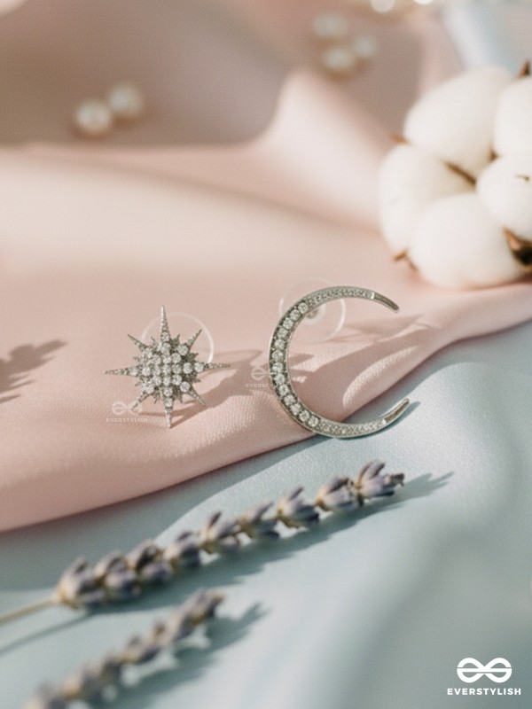 TWILIGHT DUO – STAR & MOON STUDS