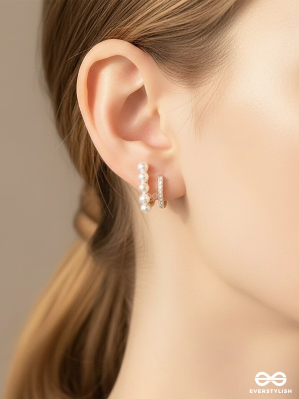 BLINK PEARL BAR – TRENDY STUD EARRINGS