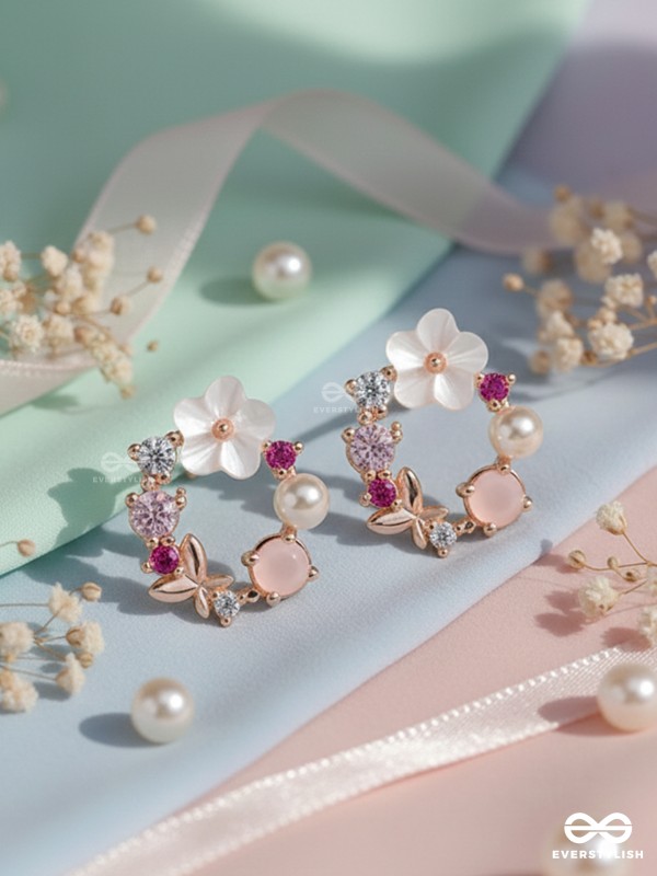 BUBBLE BLOOM – CUTE PINK CHARM EARRINGS