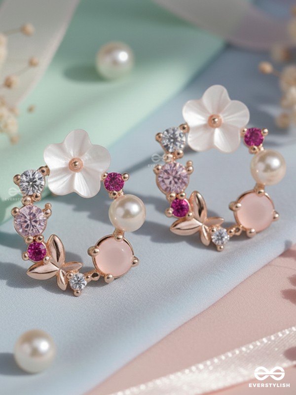 BUBBLE BLOOM – CUTE PINK CHARM EARRINGS