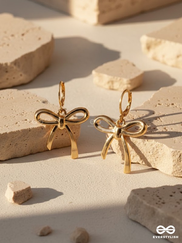 BOWBELLE – DELICATE BOW DROP EARRINGS