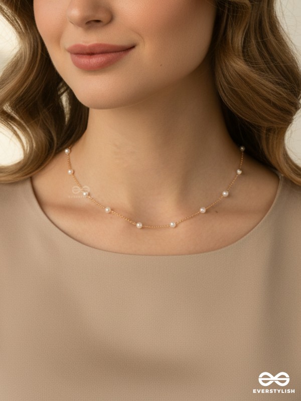 DOT N DASH – PLAYFUL PEARL LINK NECKLACE