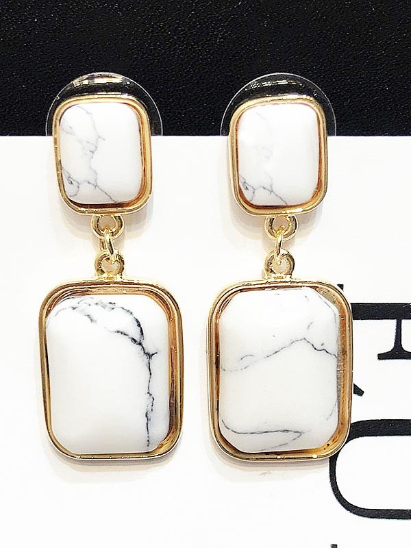 Golden Marvellous Marble Aliza Earrings