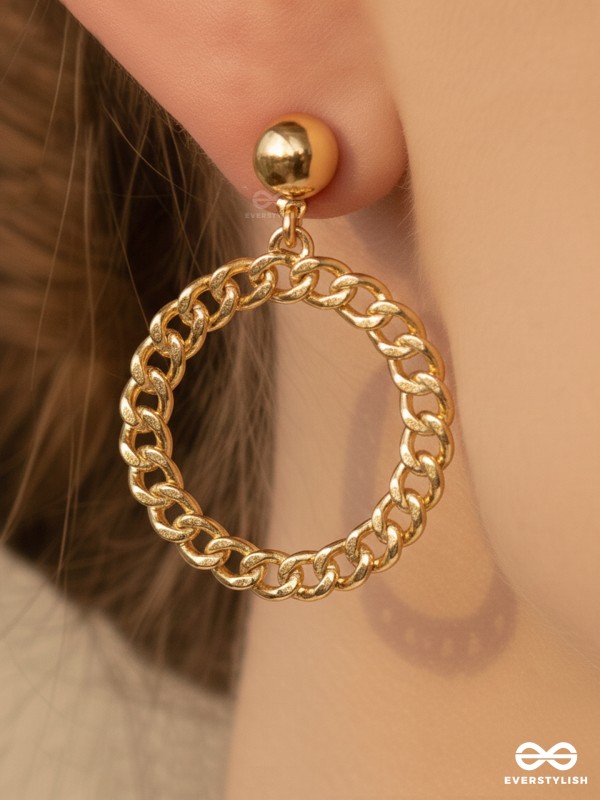 Glistening Golden Ringlet Earrings