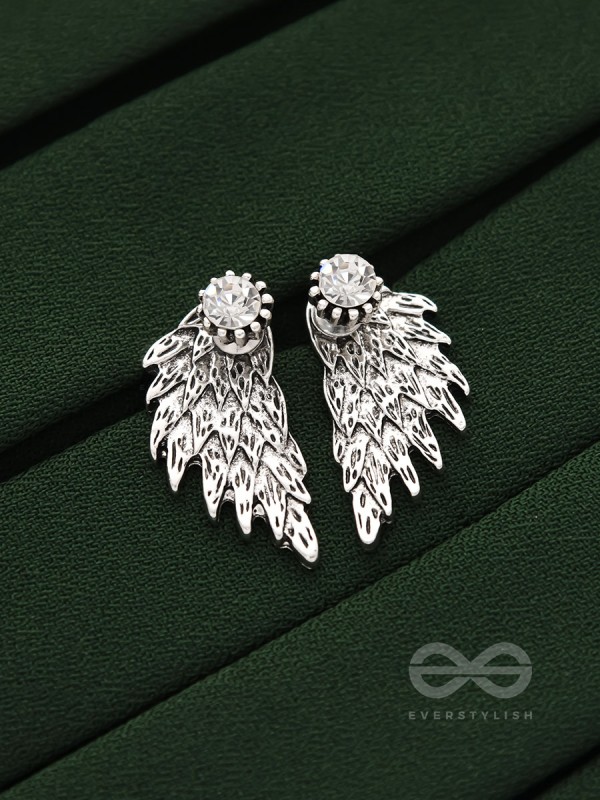 The Winged Solitaire Ear Jackets