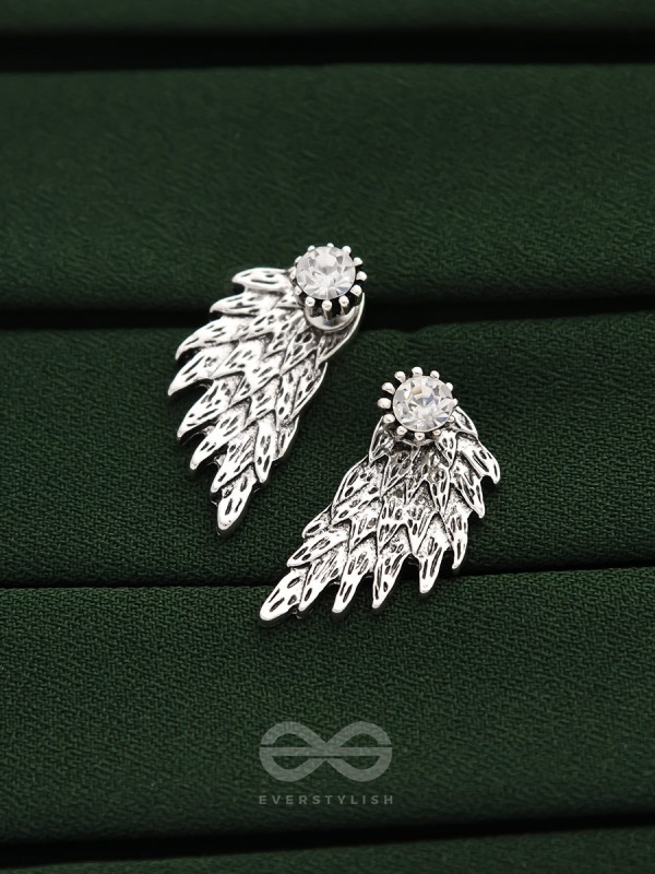 The Winged Solitaire Ear Jackets